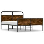 vidaXL Cadre de lit sans matelas 135x190 cm chêne sonoma
