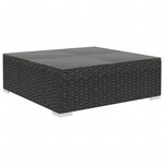 vidaXL Salon de jardin 12 Pièces avec coussins résine tressée noir
