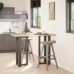 vidaXL Pieds de table de bar en forme de T 2 pièces noir 40 x 35 x (100-101) cm acier