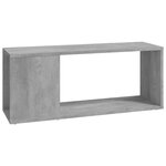 vidaXL Meuble TV Gris béton 80x24x32 cm Bois d'ingénierie