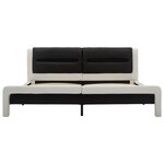 vidaXL Cadre de lit Blanc et Noir 120 x 200 cm Simili cuir