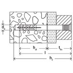 Fischer jeu de chevilles à tête fraisée hammerfix n 10x160/110 s 50pièces