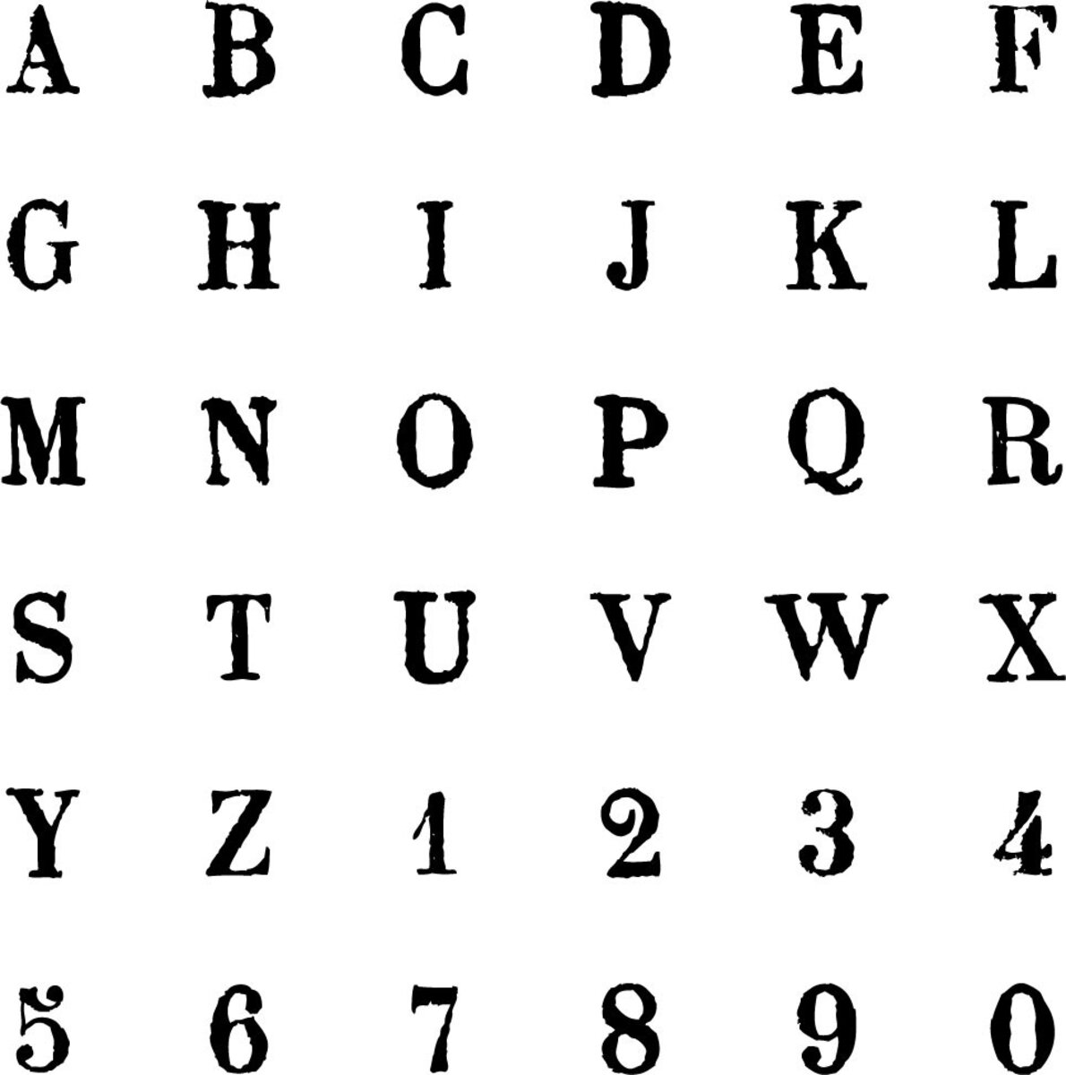 Tampon en bois Lettres et chiffres Minuscule - Artémio ref 10004054