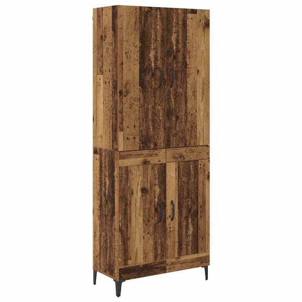 vidaXL Haut Armoire Bois Ancien 69 5 x 34 x 180 cm Bois d'ingénierie