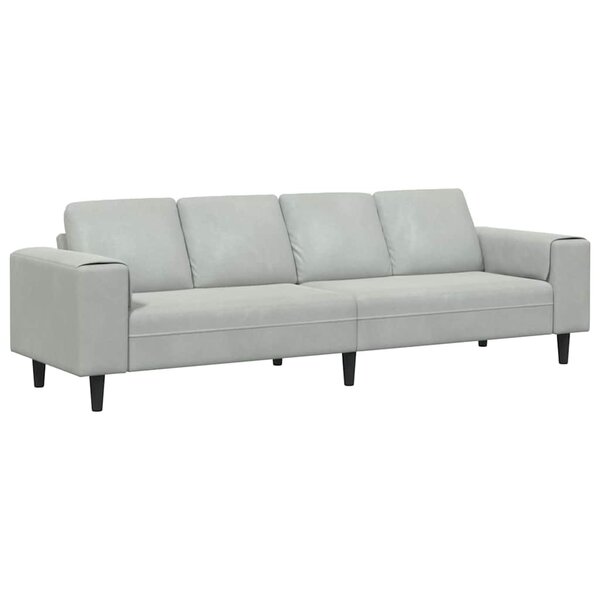 vidaXL Canapé de salon Gris clair 250 x 77 x 76 cm