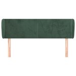 vidaXL Tête de lit avec oreilles Vert foncé 147x23x78/88 cm Velours