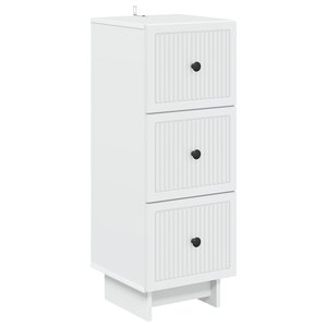vidaXL Armoire à tiroirs Blanc 33 x 34 5 x 90 cm Bois d'ingénierie