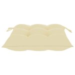 Vidaxl chaises de jardin 2 pièces avec coussins blanc crème teck massif