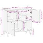 vidaXL Armoire latérale 80x33x75 cm bois massif de manguier