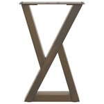 vidaXL Pieds de table basse 2 pièces Acier naturel 38 x (42-43 3) cm Acier