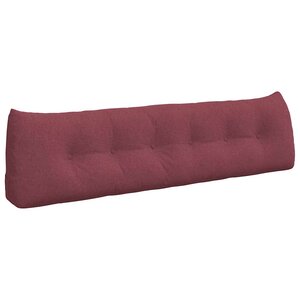 vidaXL Coussin de Dos Bordeaux 180 x 24 x 50 cm tissu