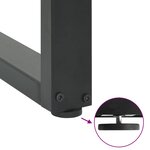 vidaXL Pieds de table de bar en U 2 pièces Anthracite 50 x (100-101) cm Acier