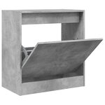 vidaXL Armoire à chaussures gris béton 60x34x63 5 cm bois d'ingénierie