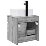 vidaXL Meuble de lavabo mural Sonoma gris 49 x 41 x 63 cm