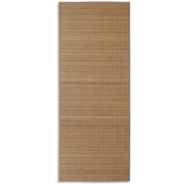 vidaXL Tapis en bambou marron à latte rectangulaire 80 x 200 cm