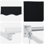 Auvent manuel rétractable vidaXL Noir 350x250 cm