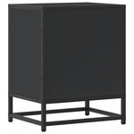 vidaXL Tables de chevet 2 Pièces noir 40x31x50 cm bois d'ingénierie métal
