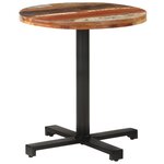 Vidaxl table de bistro ronde ø70x75 cm bois de récupération massif