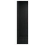 Vidaxl bibliothèque/meuble tv noir brillant 36x30x114 cm aggloméré