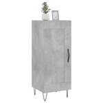 vidaXL Buffet Gris béton 34 5x34x90 cm Bois d'ingénierie