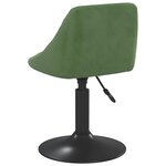 vidaXL Chaise de salle à manger Vert foncé Velours