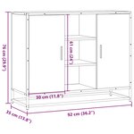 vidaXL Buffet noir 92x35x76 cm bois d’ingénierie