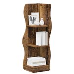 vidaXL Étagère d'angle Bois ancien 34 x 33 x 102 cm Bois d'ingénierie