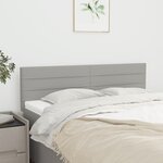 vidaXL Têtes de lit 2 Pièces Gris clair 72x5x78/88 cm Tissu
