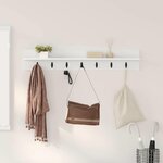 vidaXL Porte-manteau mural Blanc 100 x 10.5 x 18 cm Bois d'ingénierie