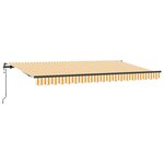 vidaXL Auvent Rétractable Jaune et blanc 400 x 200 cm