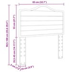 vidaXL Tête de lit Gris Sonoma 80 cm Bois d'ingénierie