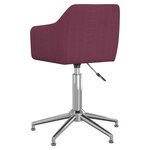 vidaXL Chaises pivotantes à manger lot de 4 violet tissu