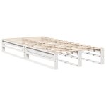 vidaXL Cadre de lit sans matelas blanc 90x190 cm bois de pin massif
