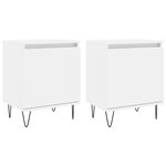 vidaXL Tables de chevet 2 Pièces blanc 40x30x50 cm bois d'ingénierie