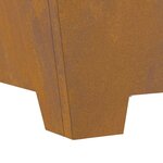 vidaXL Braise Marron 80 x 80 x 40 cm Acier Corten