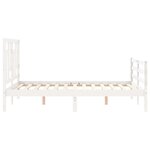 vidaXL Cadre de lit sans matelas blanc 140x200 cm bois massif