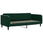 vidaXL Lit de repos sans matelas vert foncé 100x200 cm velours