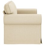 vidaXL Canapé Crème 215 x 82 x 80 cm tissu