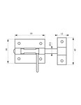 THIRARD - Targette pour portail ou box  pêne Ø 8mm  acier - THIRARD