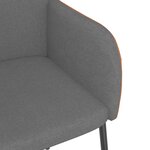 vidaXL Chaises à manger lot de 2 gris clair tissu et similicuir
