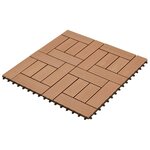 vidaXL Carreaux de terrasse 30x30 cm 11 Pièces Marron WPC 1 m2