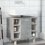 vidaXL Armoire de salle de bain Gris béton 60x32x53 5 cm Aggloméré