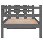 vidaXL Lit de jour sans matelas gris 90x200 cm bois de pin massif