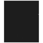 vidaXL Ensemble de meubles de salle de bain Noir Aggloméré