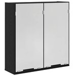 vidaXL Armoire de toilette avec miroir Chêne noir 64 x 20 x 67 cm