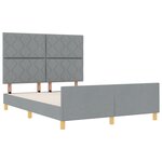 cadre de lit vidaXL Gris clair 160x200 cm Tissu