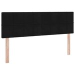 vidaXL Lit de Rangement avec matelas Noir 140 x 190 cm Velours