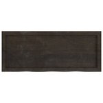 vidaXL Dessus de table marron foncé bois chêne massif traité