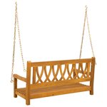 vidaXL Banc balançoire de jardin 2 -Seater 110 x 56 x 58 cm Naturel