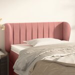 vidaXL Tête de lit avec oreilles Rose 83x23x78/88 cm Velours